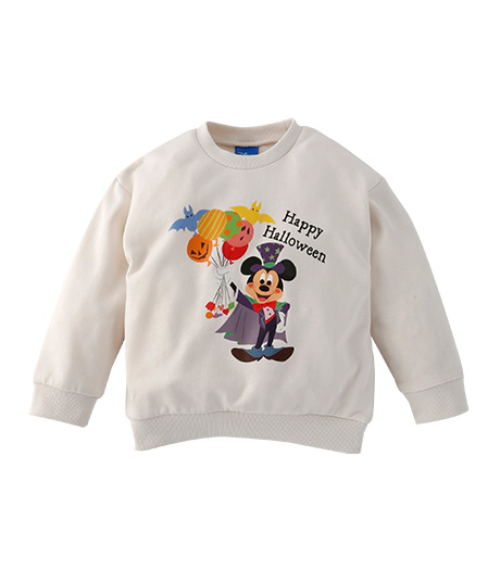 ~ディズニーキャラクターのハロウィンバージョン登場!!~【Disney】ベビー男の子裏毛トレーナーカラー:オフサイズ:90・100㎝商品番号:63-571-710-01~03