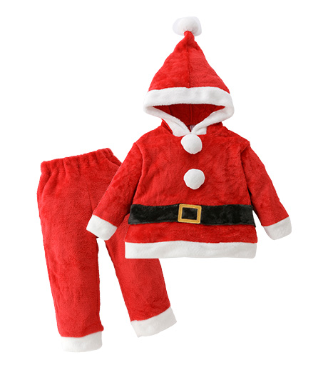 ~気分はクリスマス!!~ベビー男の子フリース サンタスーツカラー:レッドサイズ:90・100㎝商品番号:63-532-001-01~03