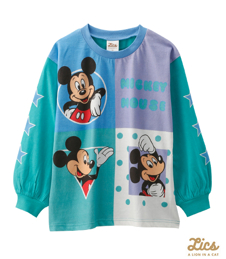 ~DISNEY の大人気キャラクターとママインフルエンサーLICSとのコラボアイテム~【LICS】【Disney】ボーイズ長袖Tシャツサイズ:110・120cm商品番号:61-705-616-01~