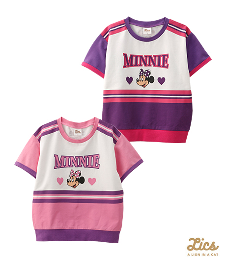 ~ママインフルエンサープロデュースブランド【LICS】から新商品登場!!~【LICS】【Disney】ガールズ半袖Tシャツカラー:ピンクパープルサイズ:110・120cm商品番号:62-705-518-01~06