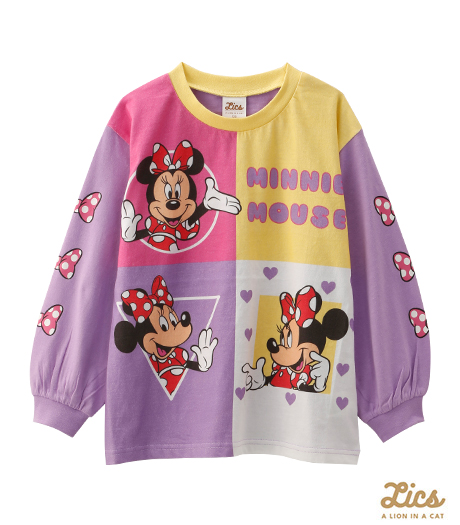 ~ママインフルエンサープロデュースブランド【LICS】から新商品登場!!~【LICS】【Disney】ガールズ長袖Tシャツカラー:ピンクサイズ:110・120cm商品番号:62-705-518-21~23