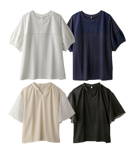 ~あなたに合う一着がきっとみつかる~【大きなサイズ】レディース着るだけで素敵に変身トップスサイズ:3L・4L商品番号:07-021-169-01~07-021-166-01~