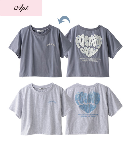 ~雑誌Cuugalモデルが着るトレンドコーデ~【Api】【トレンドスタイル】ガールズデザインTシャツカラー:オートミールサックスサイズ:140・150・160㎝商品番号:62-523-529-01~06
