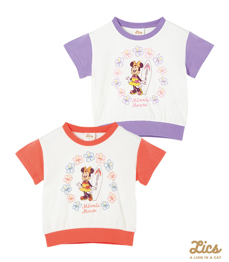 ~ママインフルエンサープロデュースブランド【LICS】から新商品登場!!~【LICS】【Disney】ベビー女の子Tシャツカラー:レッドパープルサイズ:80・90・100cm商品番号:63-572-141-01~06