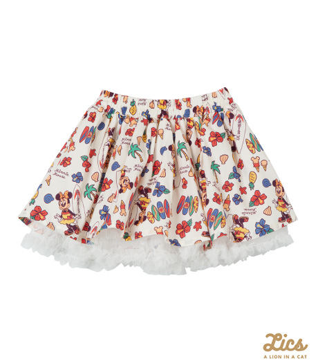 ~ママインフルエンサープロデュースブランド【LICS】から新商品登場!!~【LICS】【Disney】ベビー女の子スカートカラー:オフサイズ:80・90・100cm商品番号:63-602-141-01~03