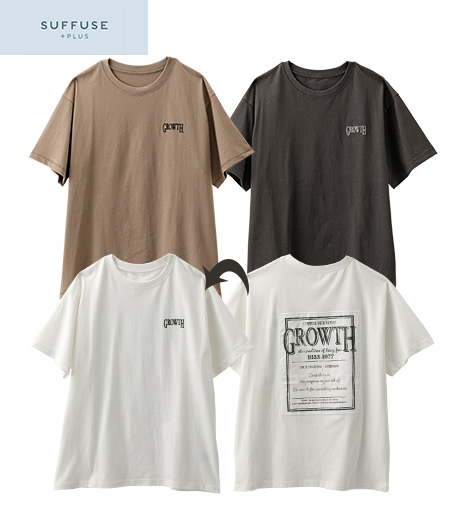 ～ロゴデザインが鉄板♪～【ＳＵＦＦＵＳＥ＋】【今風カジュアル】レディースロゴＴシャツ商品番号：42-101-020-21～