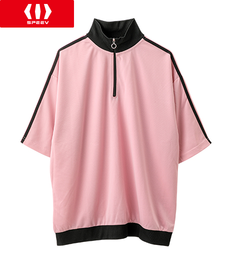 ~トレンドのオーバーシルエット~【SPEEV】【アクティブスタイル】レディース ハーフジップカットソー商品番号:03-001-110-01~