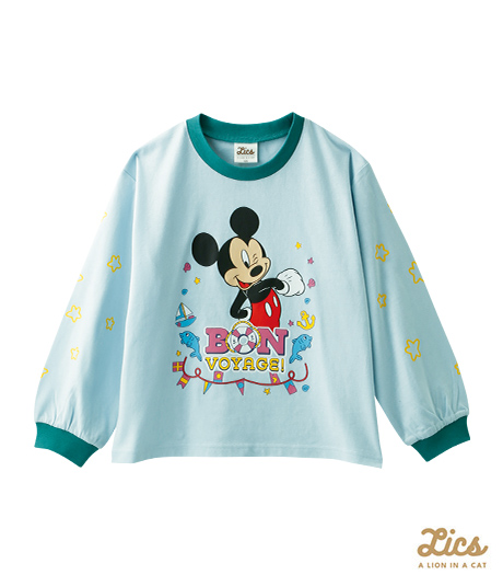 ～ＤＩＳＮＥＹ　の大人気キャラクターとママインフルエンサーＬＩＣＳとのコラボアイテム～【ＬＩＣＳ】【Ｄｉｓｎｅｙ】ボーイズ長袖Ｔシャツカラー：ミントサイズ：110・120cm商品番号：61-705-707-01～