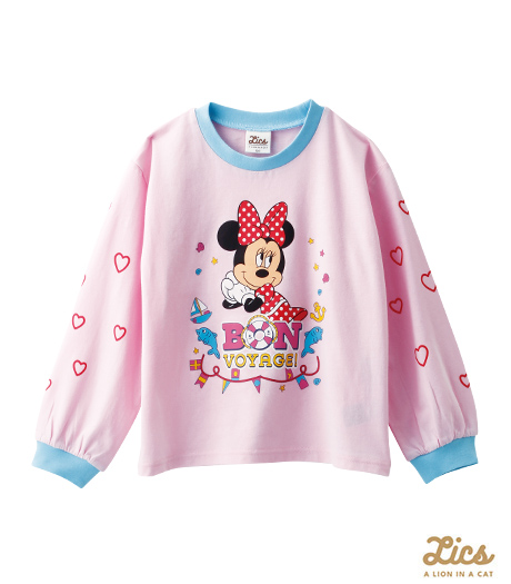 ～ママインフルエンサープロデュースブランド【ＬＩＣＳ】からＤｉｓｎｅｙコラボアイテム登場！！～【ＬＩＣＳ】【Ｄｉｓｎｅｙ】ガールズ長袖Ｔシャツカラー：ピンクサイズ：110・120㎝商品番号：62-705-111-01～03