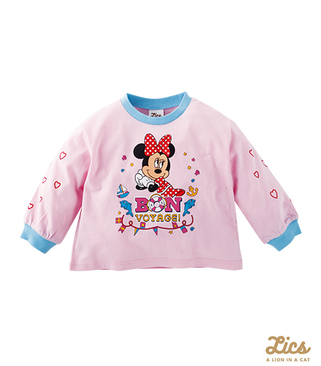 ～ママインフルエンサープロデュースブランド【ＬＩＣＳ】からＤｉｓｎｅｙコラボアイテム登場！！～【ＬＩＣＳ】【Ｄｉｓｎｅｙ】ベビー女の子長袖Ｔシャツカラー：ピンクサイズ：90・100㎝商品番号：63-572-144-01～03