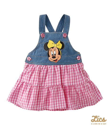 ～ママインフルエンサープロデュースブランド【ＬＩＣＳ】からＤｉｓｎｅｙコラボアイテム登場！！～【ＬＩＣＳ】【Ｄｉｓｎｅｙ】ベビー女の子ジャンパースカートカラー：ブルーサイズ：90・100㎝商品番号：63-602-144-01～03
