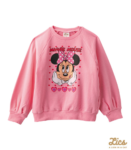 ~ママインフルエンサープロデュースブランド【LICS】からDisneyコラボアイテム登場!!~【LICS】【Disney】ガールズトレーナーカラー:ピンクサイズ:110・120cm商品番号:62-705-115-01~03