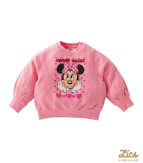 ~ママインフルエンサープロデュースブランド【LICS】からDisneyコラボアイテム登場!!~【LICS】【Disney】ベビー女の子トレーナーカラー:ピンクサイズ:90・100cm商品番号:63-572-161-01~03