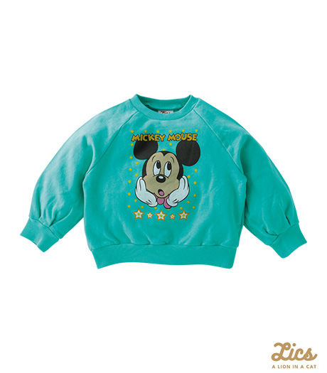 ~ママインフルエンサープロデュースブランド【LICS】からDisneyコラボアイテム登場!!~【LICS】【Disney】ベビー男の子トレーナーカラー:ミントサイズ:90・100cm商品番号:63-571-161-01~03