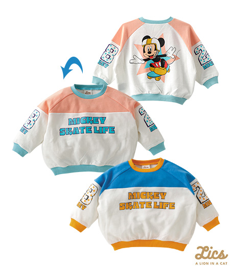 ~ママインフルエンサープロデュースブランド【LICS】からDisneyコラボアイテム登場!!~【LICS】【Disney】ベビー男の子トレーナーカラー:オレンジ・ブルーサイズ:90・100cm商品番号:63-571-161-21~26