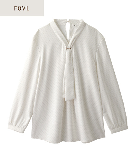 ~フェミニンンなボウタイブラウス~【アーバンスタイル】レディースブラウスカラー:シロサイズ:M・L商品番号:44-511-316-21~