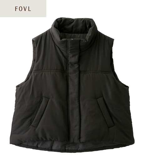 ~スタイリッシュなデザイン~【アーバンスタイル】レディース中綿ベストカラー:クロサイズ:M・L商品番号:44-581-201-21~