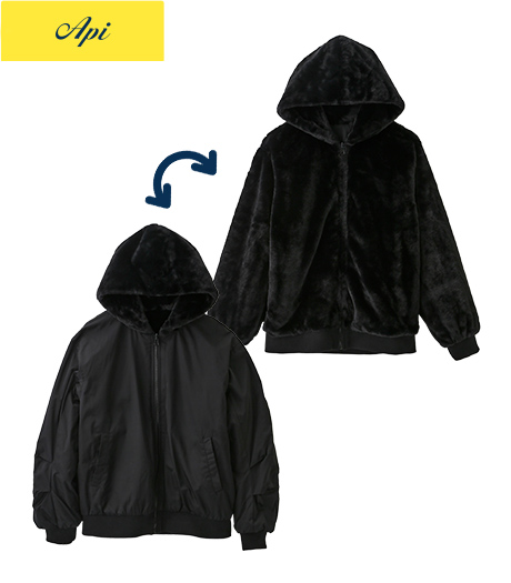 ~今年はファー推し~【Api】【トレンドスタイル】メンズファー使いリバーシブルブルゾンサイズ:M・L商品番号:51-201-205-61~