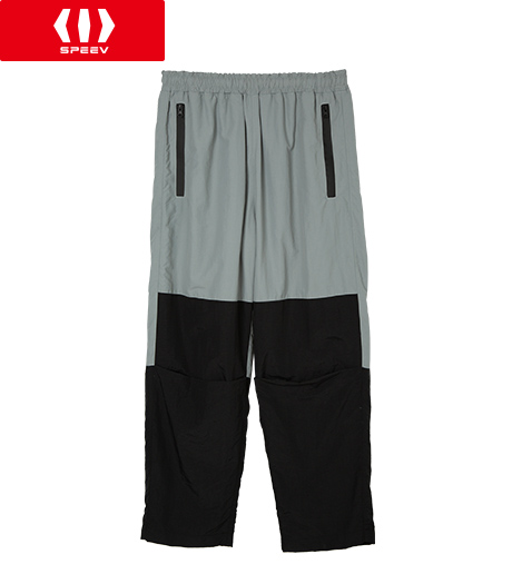 トレンドのワイドシルエット。同素材のジャケットと配色が一緒なのでセットアップで着用できる。【SPEEV】【アクティブスタイル】メンズ 切替ワイドパンツカラー:ブラック・グレーサイズ:M・L・LL商品番号:53-002-004-81~