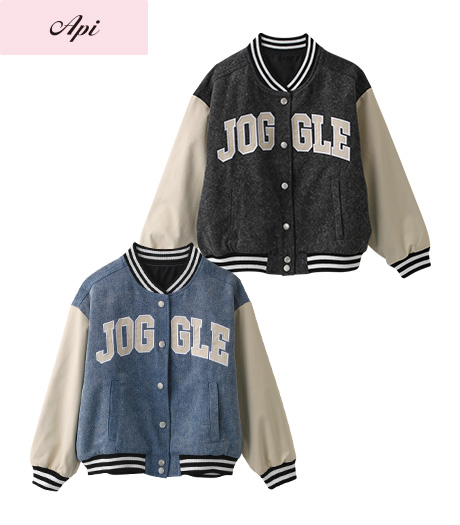 ~雑誌Cuugalモデルが着るトレンドコーデ~【Api】【トレンドスタイル】ガールズデニムジャケットカラー:ライトブルーブラックサイズ:120・130cm商品番号:62-709-107-01~04