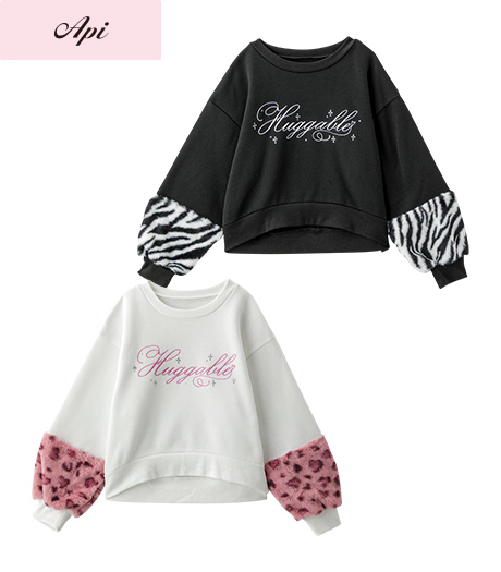 ~雑誌Cuugalモデルが着るトレンドコーデ~【Api】【トレンドスタイル】ガールズプルオーバーカラー:ブラックオフサイズ:120・130cm商品番号:62-705-141-01~04