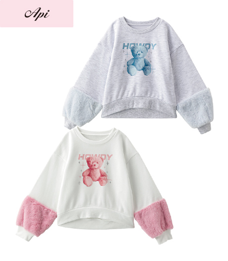 ~雑誌Cuugalモデルが着るトレンドコーデ~【Api】【トレンドスタイル】ガールズプルオーバーカラー:オフオートミールサイズ:120・130cm商品番号:62-705-141-21~24