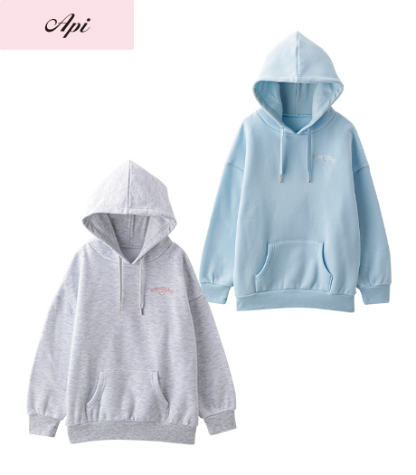 ~雑誌Cuugalモデルが着るトレンドコーデ~【Api】【トレンドスタイル】ガールズプルパーカカラー:サックスオートミールサイズ:120・130cm商品番号:62-705-141-41~44