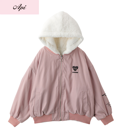 ~雑誌Cuugalモデルが着るトレンドコーデ~【Api】【トレンドスタイル】ガールズブルゾンカラー:ピンクサイズ:120・130cm商品番号:62-709-141-01~02