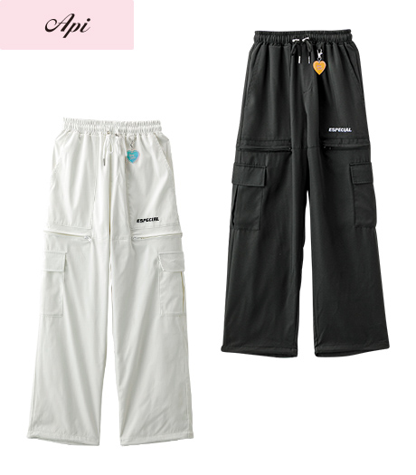 ~雑誌Cuugalモデルが着るトレンドコーデ~【Api】【トレンドスタイル】ガールズカーゴパンツカラー:ブラックオフサイズ:140・150・160㎝商品番号:62-581-302-61~66