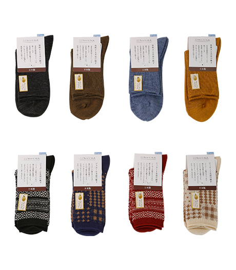 ～日本のていねいが足元を温める～（１足物）レディースソックスカラー：各種サイズ：23～25cm商品番号：73-572-130-01～0473-572-130-41～48