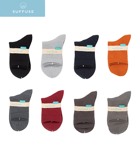 ～ほかほかあたたか裏起毛素材にカラー展開で足元に遊び心をプラス～【ＳＵＦＦＵＳＥ】【今風カジュアル】（裏起毛）（１足物）レディースカラーソックスカラー：各種サイズ：各種商品番号：73-587-312-01～0873-587-312-21～28
