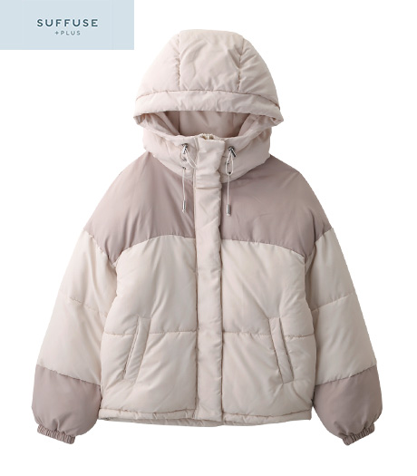 ~大胆な配色切り替えがかわいい一枚♪~【SUFFUSE+】【今風カジュアル】レディース切替ブルゾン商品番号:42-106-032-61~