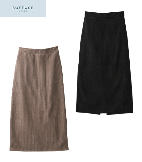 ~品よく女性らしく、季節を映すコーデュロイナロースカート~【SUFFUSE+】【今風カジュアル】レディース’コーデュロイナロースカートカラー:クログレーサイズ:M/L商品番号:43-531-288-01~