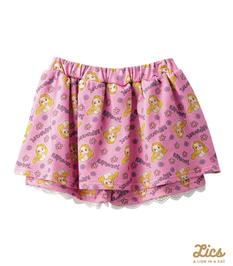 ～ママインフルエンサープロデュースブランド【ＬＩＣＳ】からディズニープリンセスアイテムが登場！！～【ＬＩＣＳ】【Ｄｉｓｎｅｙ】【ラプンツェル】ガールズキュロットカラー：ピンクサイズ：110・120㎝商品番号：62-708-304-21～23