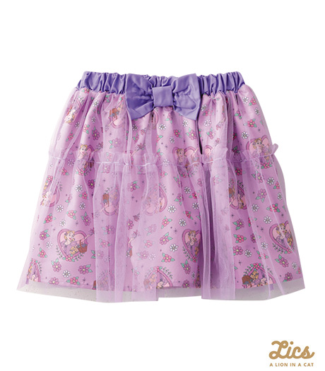 ～ママインフルエンサープロデュースブランド【ＬＩＣＳ】からディズニープリンセスアイテムが登場！！～【ＬＩＣＳ】【Ｄｉｓｎｅｙ】【ラプンツェル】ガールズスカートカラー：パープルサイズ：110・120㎝商品番号：62-708-304-61～63
