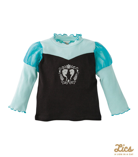 ～ママインフルエンサープロデュースブランド【ＬＩＣＳ】からディズニープリンセスアイテムが登場！！～【ＬＩＣＳ】【Ｄｉｓｎｅｙ】【アナと雪の女王】ベビー女の子プルオーバーカラー：グリーンサイズ：90・100㎝商品番号：63-572-121-81～83