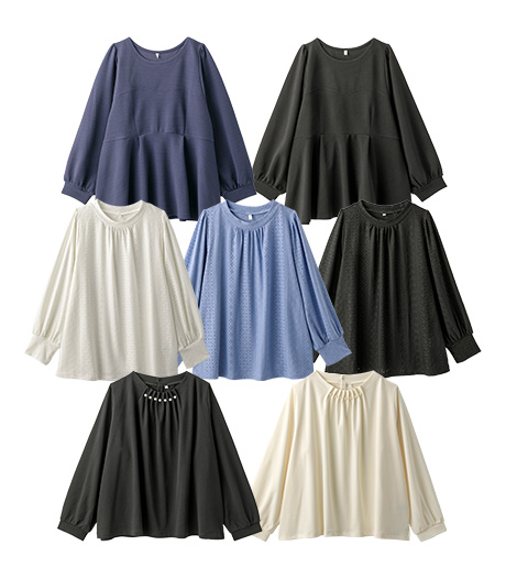 ~シンプルなのに印象的。着るだけで、毎日がちょっと特別に。~【大きなサイズ】レディース着るだけでステキに変身トップスサイズ:3L・4L商品番号:07-021-234-21~・81~07-021-403-01~