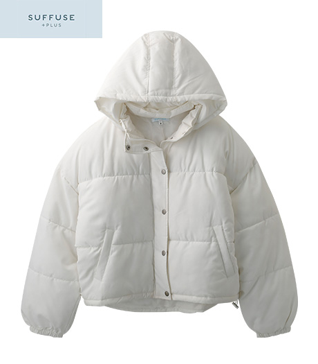 ～ファイバーダウン素材で温か快適♪～【ＳＵＦＦＵＳＥ＋】【今風カジュアル】レディース中綿ブルゾン商品番号：42-106-035-01～