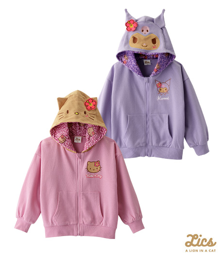 ～ママインフルエンサープロデュースブランド【ＬＩＣＳ】～【ＬＩＣＳ】【サンリオ】ガールズジップパーカカラー：ピンクパープルサイズ：120・130㎝商品番号：62-705-319-01～06