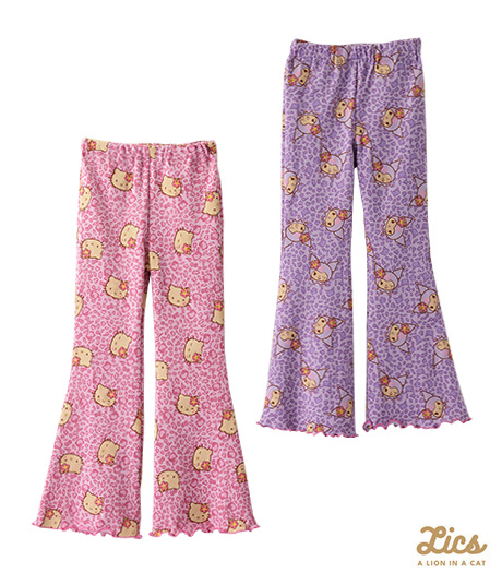 ～ママインフルエンサープロデュースブランド【ＬＩＣＳ】～【ＬＩＣＳ】【サンリオ】ガールズフレアパンツカラー：ピンクパープルサイズ：120・130㎝商品番号：62-708-319-21～26