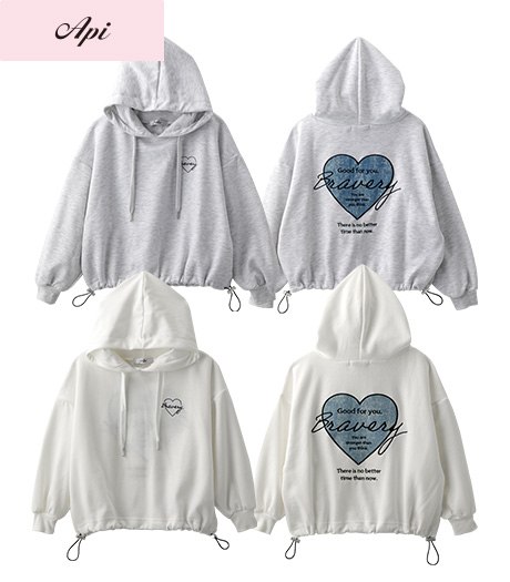 ~雑誌Cuugalモデルが着るトレンドコーデ~【Api】【トレンドスタイル】ガールズプルパーカカラー:オートミールオフサイズ:120・130㎝商品番号:62-705-302-21~24