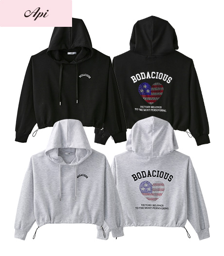 ~雑誌Cuugalモデルが着るトレンドコーデ~【Api】【トレンドスタイル】ガールズプルパーカカラー:オートミールブラックサイズ:140・150㎝商品番号:62-523-302-41~46