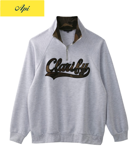~迷彩柄がポイント~【Api】【トレンドスタイル】メンズハーフジップトレーナーサイズ:M・L商品番号:51-201-040-01~04