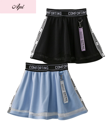 ～雑誌Ｃｕｕｇａｌモデルが着るトレンドコーデ～【Ａｐｉ】【トレンドスタイル】ガールズスカパンカラー：ブラックサックスサイズ：120・130㎝商品番号：62-708-302-21～24