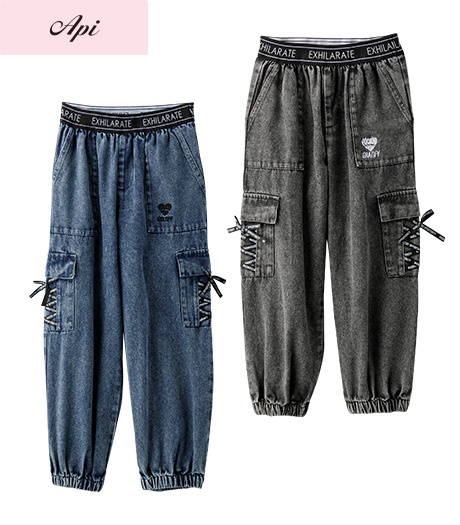 ～雑誌Ｃｕｕｇａｌモデルが着るトレンドコーデ～【Ａｐｉ】【トレンドスタイル】ガールズワイドパンツカラー：ブルーブラックサイズ：120・130㎝商品番号：62-708-302-61～64