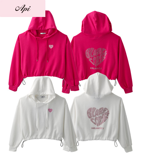 ～雑誌Ｃｕｕｇａｌモデルが着るトレンドコーデ～【Ａｐｉ】【トレンドスタイル】ガールズプルパーカカラー：オフピンクサイズ：140・150㎝商品番号：62-523-302-21～26