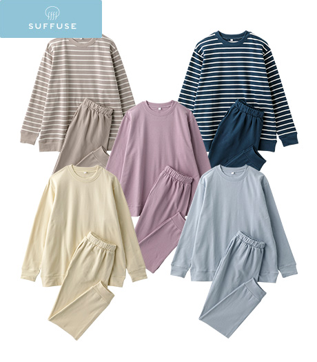 ～ストレッチ素材で快適に～【ＳＵＦＦＵＳＥ】【今風カジュアル】（保湿）レディース裏毛ストレッチスウェットサイズ：M・L・LL商品番号：74-582-410-01～15