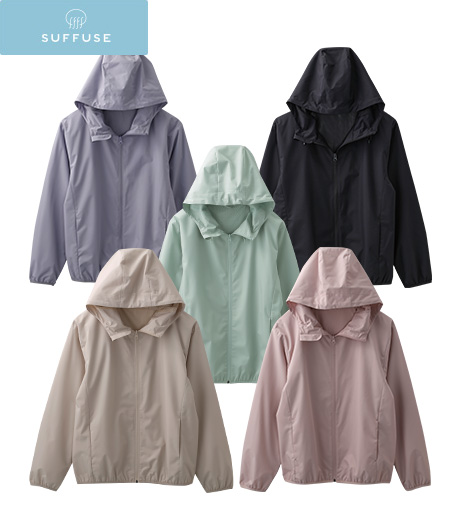 ～水をはじき、よごれにくく、耐久性があります。分子レベルの操作で革命的な汚れにくさを提供します。～【ＳＵＦＦＵＳＥ】【今風カジュアル】【ＮＡＮＯＴＥＸ】レディース裏メッシュブルゾン商品番号：42-106-575-01～