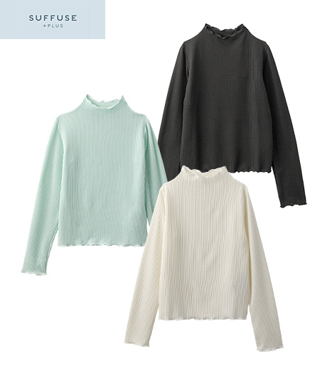 ～着るだけでお洒落度がアップ◎縦方向に入った柄が細見え効果をもたらし、スタイルアップも狙えます～【ＳＵＦＦＵＳＥ＋】【今風カジュアル】レディースプルオーバー商品番号：42-101-219-41～