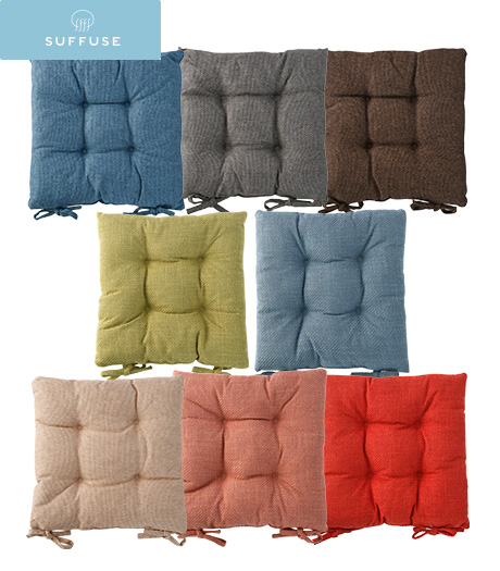 ～肌触りが心地いいお部屋のアクセントに～【ＳＵＦＦＵＳＥ】【今風カジュアル】シートクッションサイズ：約43×43ｃｍ商品番号：84-591-500-01～0484-591-504-01～04
